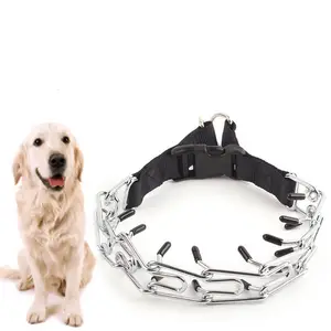 Drop Shipping Metal iron lock necklace detachable stimulating dog chain pet supplies collar