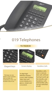 Jue Hong ABS Hotel Room Teléfono Caller ID Altavoz Teléfono para oficina en casa y móvil para hoteles y teléfonos fijos - Product Image 5