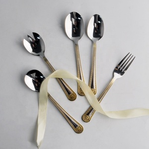 Ensemble de couverts en acier inoxydable 72 pièces de style européen de luxe rétro, ensemble de couverts en acier inoxydable 304, vente chaude - Product Image 6