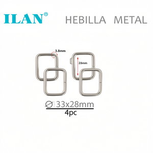 Fibbia in metallo Ilan 33x28mm 4 pezzi per accessori borsa - Product Image 2