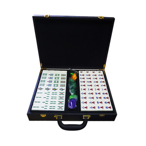 Mahjong Set Acrylic Tiles 37x28x22mm Portable Game For Family <b>Entertainment</b> Chess And Card Play - Product Image 1
