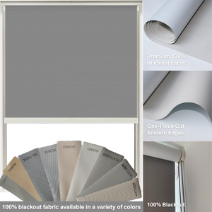 Henglics 100% UV bảo vệ màn được xây dựng trong con lăn Rèm dễ dàng nhãn hiệu Shades nhà văn phòng khách sạn Đồng bằng kỹ thuật dù để che nắng - Product Image 3