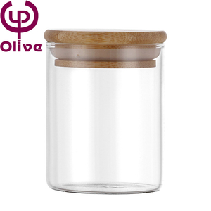 Coperchio di bambù in cotone perla vasetti <span class=keywords><strong>Set</strong></span> 220ml vetro casa cucina contenitore per condimenti frutta secca cibo fresco e feste - Product Image 3