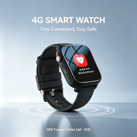 Montre connectée GS19 avec appel vidéo, alerte SOS, détection de chute, écran AMOLED carré, étanche IPX7, moniteur de bien-être, prête à être expédiée