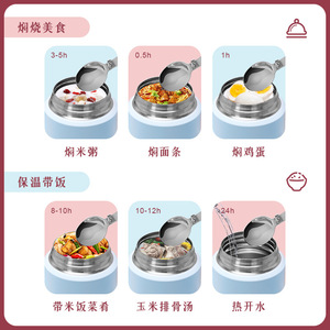 Thermal Food Jar 304 Stainless Steel Cylinder Seal Lid Lunch Box Home Use - Product Image 5