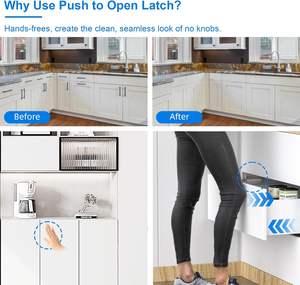 Cierre magnético de rebote para cajones, herrajes para muebles, tope de puerta para armarios/gabinetes de cocina - Product Image 3