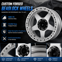 Rines Todoterreno Forjados GW de 18, 19 y 20 Pulgadas, Plateados con Acabado Pulido, Beadlock, 6x135, 6x139.7, 5x114.3, para Dodge RAM 1500/TRXL F150