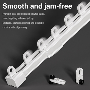 Wall Side Mount Telescopic <b>Curtain</b> Rail Adjustable Extendable Standard Window Track - Product Image 2