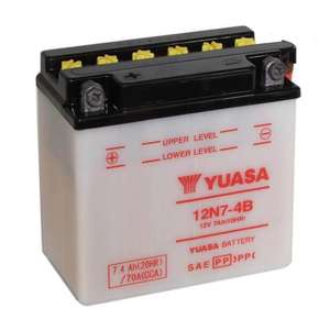 Nouvelle batterie de moto au plomb-acide Yuasa 12N7-4B 12V 7Ah 70A CCA 89.6Wh Fabriquée en Italie - Product Image 1