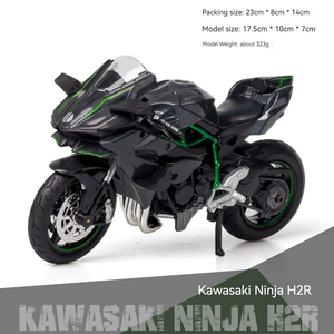 Modèle réduit en métal pour Ducati <span class=keywords><strong>Kawasaki</strong></span> Ninja H2R 1/12 Scale Diecast Toy Sound Light Front-Wheel Steering Ornament Alloy Motorcycle Model - Product Image 4