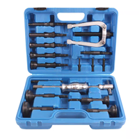Kit d'extraction professionnel de roulements à billes encastrés 16 pièces avec marteau à inertie et extracteur interne de pont de contrepoids 8-58 mm