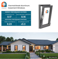 Ventana Abatible y Giratoria de Alto Impacto Deezon NFRC con Persiana Integrada para Cocina, Construcción de Aleación de Aluminio