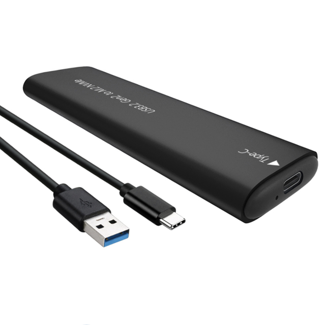 Tool Free Aluminum M.2 NVMe SSD Enclosure USB-C 3.1 Gen2 10Gbps Portable External SSD Case ShuoLe TP08