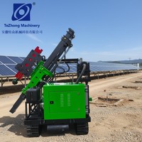 Pileuse hydraulique statique solaire TEZHONG MACHINE avec moteur et pompe, hauteur de piquage 4m, haute efficacité, visseuse portable