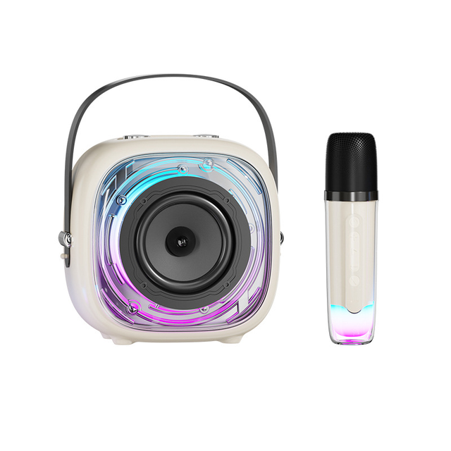 Portable K60 for Wireless RGB Light Speaker with Microphone Mini Design Home Party Karaoke Battery Powered Speakers