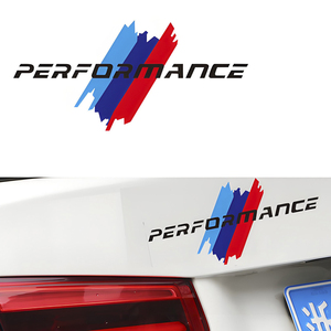Adesivo de Vinil para Para-choque Traseiro Tri-Color M Performance, Decoração de Carro com Efeito de Pincelada Azul, Roxo e Vermelho - Product Image 4