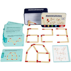 Jeu de puzzle en bois avec boîte en fer - Jouet de logique mathématique pour enfants pour l'éducation précoce - Product Image 5