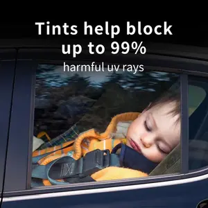 Film teinté pour vitres de voiture BKE Nano Ceramic avec changement de couleur et auto-réparation, protection solaire bleu clair - Product Image 6