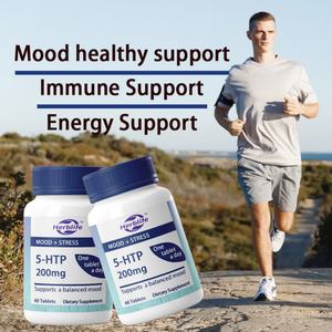 Comprimés de 5-HTP pour adultes, compléments alimentaires à base de plantes, vente chaude OEM/ODM, 60 comprimés, soutien équilibré de l'humeur - Product Image 3