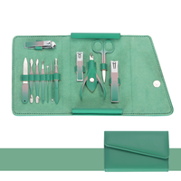 Kit de manucure et pédicure personnel 12 pièces/ensemble, outils pour les ongles, ensemble de manucure avec sac en cuir