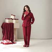 Ensemble de pyjama en coton modal tricoté doux, confortable, décontracté, durable et lavable, haut de gamme, sur mesure pour femmes