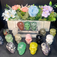 Kindfull Cristal Guérison Quartz Pierres Sculpté À La Main Cristaux Mixtes Crânes Statues Pour La Décoration Fengshui
