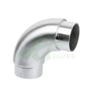 201 304 316 Stainless Steel Stair Railing Handrail Elbow Round Pipe Joint Connector Casting Manufacturer