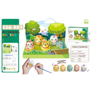 Divertido Diy Doodle pintura arte hecho a mano Mini huevo pintura Kit <span class=keywords><strong>bosque</strong></span> Animal cáscara de huevo Graffiti dibujo juguete - Product Image 6