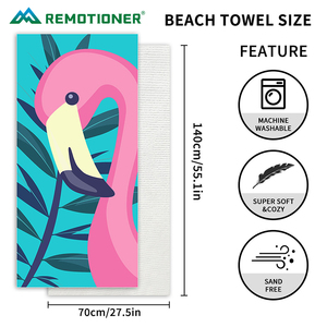 (Diseño Personalizado MOQ: 100PCS) Toalla de Playa Ligera de Microfibra Sublimada Directo de Fábrica, Secado Rápido, Antiarena, Toalla de Viaje - Product Image 3