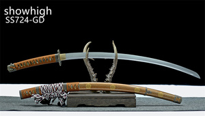 Épée Dachi Katana Marron Décorative Fonctionnelle Faite à la Main pour Cosplay et Collection SS724GD - Product Image 5