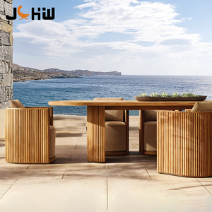 Juegos de muebles de comedor de jardín de madera de teca de lujo moderno al mejor precio mesa de comedor y silla de Patio al aire libre - Product Image 1