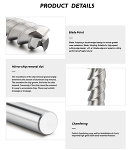 Outil de fraisage en aluminium Dohre Hrc55, fraises à bout en tungstène massif Hrc50, outil de coupe carré CNC - Product Image 5