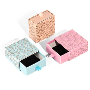 Wholesale Fashionable Cardboard Paper Jewelry <b>Boxes</b> Custom Logo Patterned Drawer for Ring <b>Earring</b> Necklace Sponge <b>Gift</b> Packing - Product Image 4