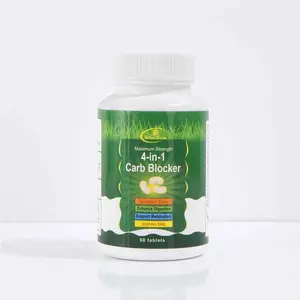 Suplementos de fibra dietética 4 en 1 bloqueador de carbohidratos culturismo tableta de extracto de frijol blanco para bajar de peso - Product Image 1