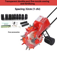 Semoir et transplanteur poussés à la main à double usage Nouvelle machine à semer le maïs, le soja et les arachides avec fonction de réversibilité