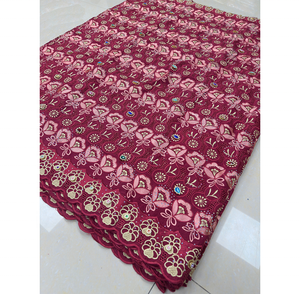 Tissu de Luxe en Coton Brocart Jacquard Brodé Africain de 5 Yards, Prix de Gros, Écologique, <span class=keywords><strong>Marque</strong></span> TopLace, pour Mariage et Fête - Product Image 6