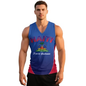 Maglia da Calcio Senza Maniche Traspirante per Tifosi della Federazione di Calcio di Haiti 2026WC - Let's Go Haiti - Product Image 1