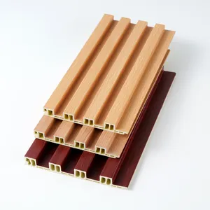 לוחות קיר מחורצים מעץ PVC WPC לקישוט