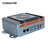 Mini PC Industrial EDGE AI con Doble Lan 2*Com, Intel Core Ultra 5 125H 225H Ultra 7 155H 255H, 2*DDR5, X86 Integrado, Mini PC para Riel DIN