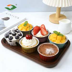 ถ้วยอบขนมแบบใช้แล้วทิ้งทรงกลมคุณภาพสูง สีตามสั่งจากโรงงาน ผลิตจาก PET <span class=keywords><strong>อลู</strong></span><span class=keywords><strong>มิ</strong></span><span class=keywords><strong>เนียม</strong></span>ฟอยล์ ใช้กับไมโครเวฟได้ พร้อมฝาฟอยล์ - Product Image 4