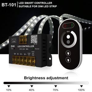 RGB LED スマートコントローラー 5-24VDC 3CH リモート無線周波数リモコン発光ダイオード RGB 調光器 - Product Image 2