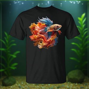 T-shirt coloré au design de poisson Betta pour les amateurs d'aquariums et les passionnés d'animaux de compagnie - Product Image 3