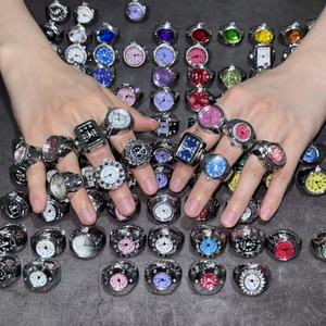 Anello <span class=keywords><strong>Vintage</strong></span> Punk Placcato Oro Rosa, Regalo di Moda, Anello Orologio Digitale Minimalista, Anello Orologio da Dito Classico al Quarzo - Product Image 6