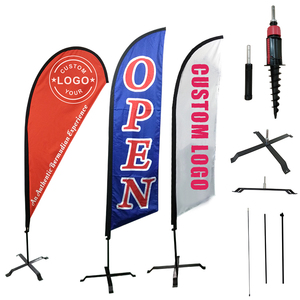 Drapeaux à plumes personnalisés, double face, support de drapeau rectangulaire, drapeau à plumes pour entreprise et publicité, bannière très vendue, conception gratuite - Product Image 1