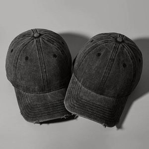 Summer New Washed <b>Distressed</b> Baseball Cap Soft <b>Top</b> Personalized Retro Sun Hat - Product Image 1