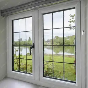 Finestre a impatto uragano in alluminio con doppi vetri aprono finestre in vetro insonorizzate finestra a battente ad alta efficienza energetica in vendita