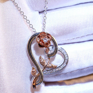 Ciondolo di lusso a forma di cuore con pietre intarsiate, ornamento decorativo alla moda per signore - Product Image 3