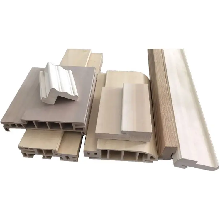 Plastic Door Frame Direct Factory Co-extruded WPC Door Frame/Jambs Plastic Extrusion PVC Mouldings