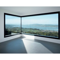 Hurricane Impact Ventanas de aluminio Ultra Large Glass Floor to Ceiling Doble acristalamiento Imagen Ventanas fijas