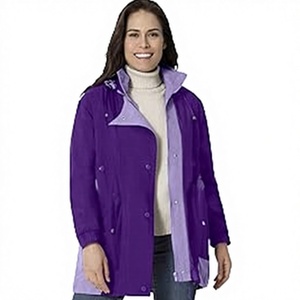 Nouveau design, manteau trench décontracté long et chaud pour femme, grande taille, avec col montant et fermetures éclair en coton - Product Image 1